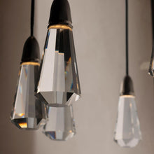 Load image into Gallery viewer, 10 Carat LED Rectangular Chandelier in Detail.