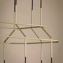 Load image into Gallery viewer, 10 Carat LED Rectangular Chandelier in Detail.