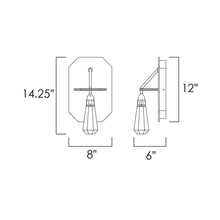 Load image into Gallery viewer, 10 Carat LED Wall Light - line drawing.