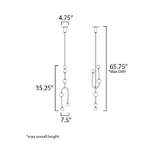 Load image into Gallery viewer, Alina LED Multi Light Pendant Light - line drawing.