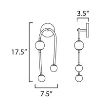 Load image into Gallery viewer, Alina LED Wall Light - line drawing.