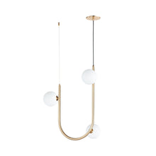 Load image into Gallery viewer, Contour LED Pendant Light in Heritage Brass (3-Light).