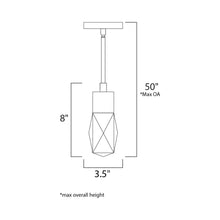 Load image into Gallery viewer, Empire LED Pendant Light - line drawing.