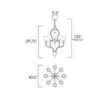 Load image into Gallery viewer, Hermitage Pendant Light - line drawing.