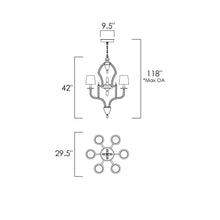 Load image into Gallery viewer, Hermitage Pendant Light - line drawing.