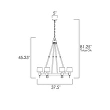 Load image into Gallery viewer, Jefferson Chandelier - line drawing.
