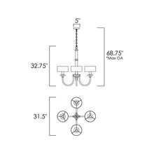 Load image into Gallery viewer, Manhattan Chandelier - line drawing.