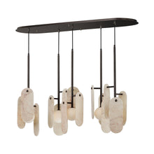 Load image into Gallery viewer, Megalith LED Multi Light Pendant Light in Rose Jade Onyx/Brushed Bronze.