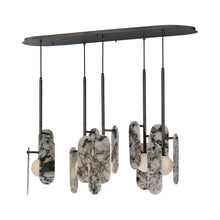 Load image into Gallery viewer, Megalith LED Multi Light Pendant Light in Striae Arya/Gunmetal.