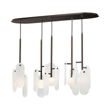 Load image into Gallery viewer, Megalith LED Multi Light Pendant Light in White Onyx/Brushed Bronze.