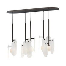 Load image into Gallery viewer, Megalith LED Multi Light Pendant Light in White Onyx/Gunmetal.