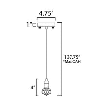 Load image into Gallery viewer, Norma Jeane LED Mini Pendant Light - line drawing.
