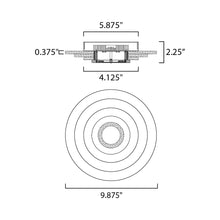 Load image into Gallery viewer, Stratum LED Ceiling / Wall Light - line drawing.