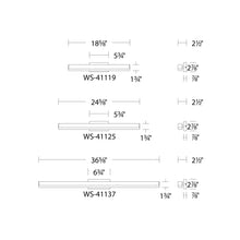 Load image into Gallery viewer, Styx LED Bath Vanity Light - line drawing.