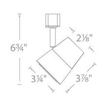 Load image into Gallery viewer, Summit LED201 LED Track Head - line drawing.