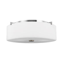 Load image into Gallery viewer, Sunset Drive Flush Mount Ceiling Light in 3-Light/Chrome.