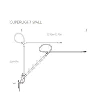 Load image into Gallery viewer, Superlight LED Wall Light - line drawing.