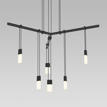 Load image into Gallery viewer, Suspenders® 1-Tier Tri-Bar LED Pendant Light in Detail..