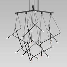 Load image into Gallery viewer, Suspenders® 1-Tier Tri-Bar LED Pendant Light in Detail.