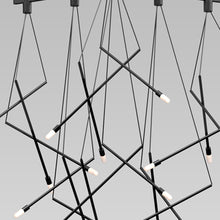 Load image into Gallery viewer, Suspenders® 1-Tier Tri-Bar LED Pendant Light in Detail.
