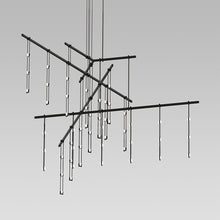 Load image into Gallery viewer, Suspenders® 4-Tier Tri-Bar LED Pendant Light in Detail.