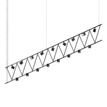 Load image into Gallery viewer, Suspenders® Flat Truss Linear LED Suspension Light (Power Precise Bar-Mounted Cylinder).
