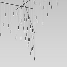 Load image into Gallery viewer, Suspenders® Freeform Tri-Bar LED Pendant Light in Detail.