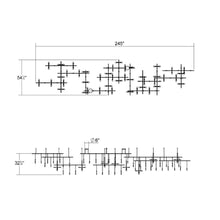 Load image into Gallery viewer, Suspenders® Gallery LED Pendant Light - line drawing.