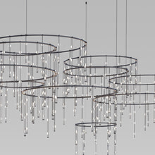 Load image into Gallery viewer, Suspenders® Offset Ring Horizontal Matrix LED Suspension Light in Detail.