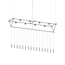 Load image into Gallery viewer, Suspenders® Triangle Truss Linear LED Suspension Light (Monoline Thin Cylinder Pends).