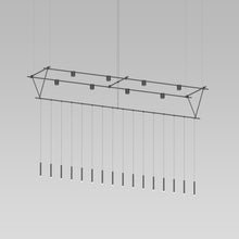 Load image into Gallery viewer, Suspenders® Triangle Truss Linear LED Suspension Light in Detail.