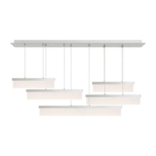 Load image into Gallery viewer, Sweep LED Linear Suspension Light in Polished Nickel.