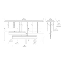 Load image into Gallery viewer, Sweep LED Linear Suspension Light - line drawing.