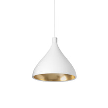 Load image into Gallery viewer, Swell LED Pendant Light in White/Brass/XL Medium.
