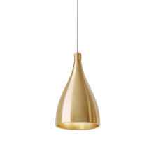 Load image into Gallery viewer, Swell LED Pendant Light in Brass/Brass/XL Narrow.