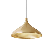 Load image into Gallery viewer, Swell LED Pendant Light in Brass/Brass/XL Wide.
