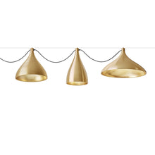 Load image into Gallery viewer, Swell LED String Mixed Pendant Light in Brass/Brass.