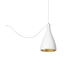 Load image into Gallery viewer, Swell LED String Pendant Light in White/Brass (Narrow).