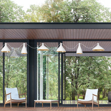 Load image into Gallery viewer, Swell LED String Pendant Light Outside Area.