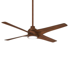 Load image into Gallery viewer, Swept LED Ceiling Fan in Distressed Koa.