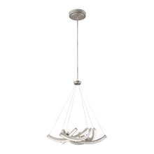 Load image into Gallery viewer, Swing Time LED Pendant Light in Brushed Silver.