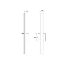 Load image into Gallery viewer, Sword Outdoor LED Wall Light - line drawing.