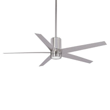 Load image into Gallery viewer, Symbio LED Ceiling Fan in Brushed Nickel / Silver.