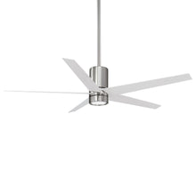 Load image into Gallery viewer, Symbio LED Ceiling Fan in Brushed Nickel / White.
