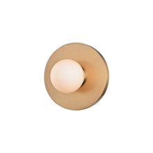 Load image into Gallery viewer, Taft LED Bath Wall Light in Aged Brass.