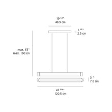 Load image into Gallery viewer, Talo LED Suspension Light - line drawing.
