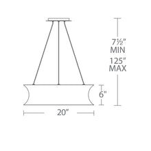 Load image into Gallery viewer, Tango LED Chandelier- line drawing.