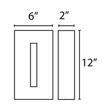 Load image into Gallery viewer, Tao Outdoor LED Wall Light - line drawing.