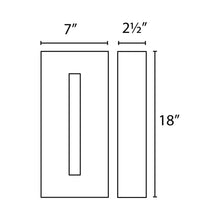 Load image into Gallery viewer, Tao Outdoor LED Wall Light - line drawing.
