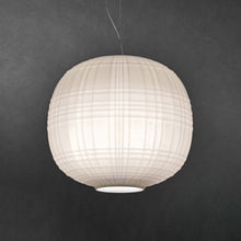 Load image into Gallery viewer, Tartan Pendant Light in White.
